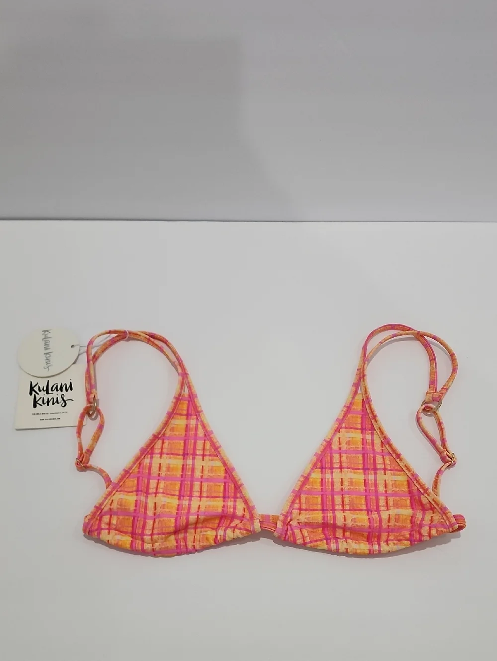 Kulani Kinis Twin Strap Bralette Bikini Top - Peaches